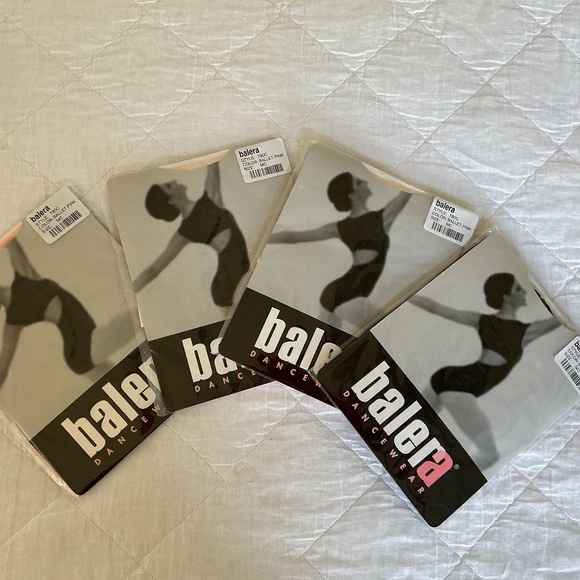 Lot of 4 pairs of Balera Dancewear girls tights - Picture 1 of 5